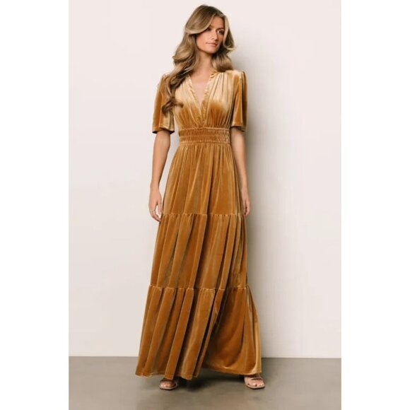 Baltic Born Artemis Velvet Maxi Dress Womens Size M Holiday Party Boho Fairy - Picture 9 of 9